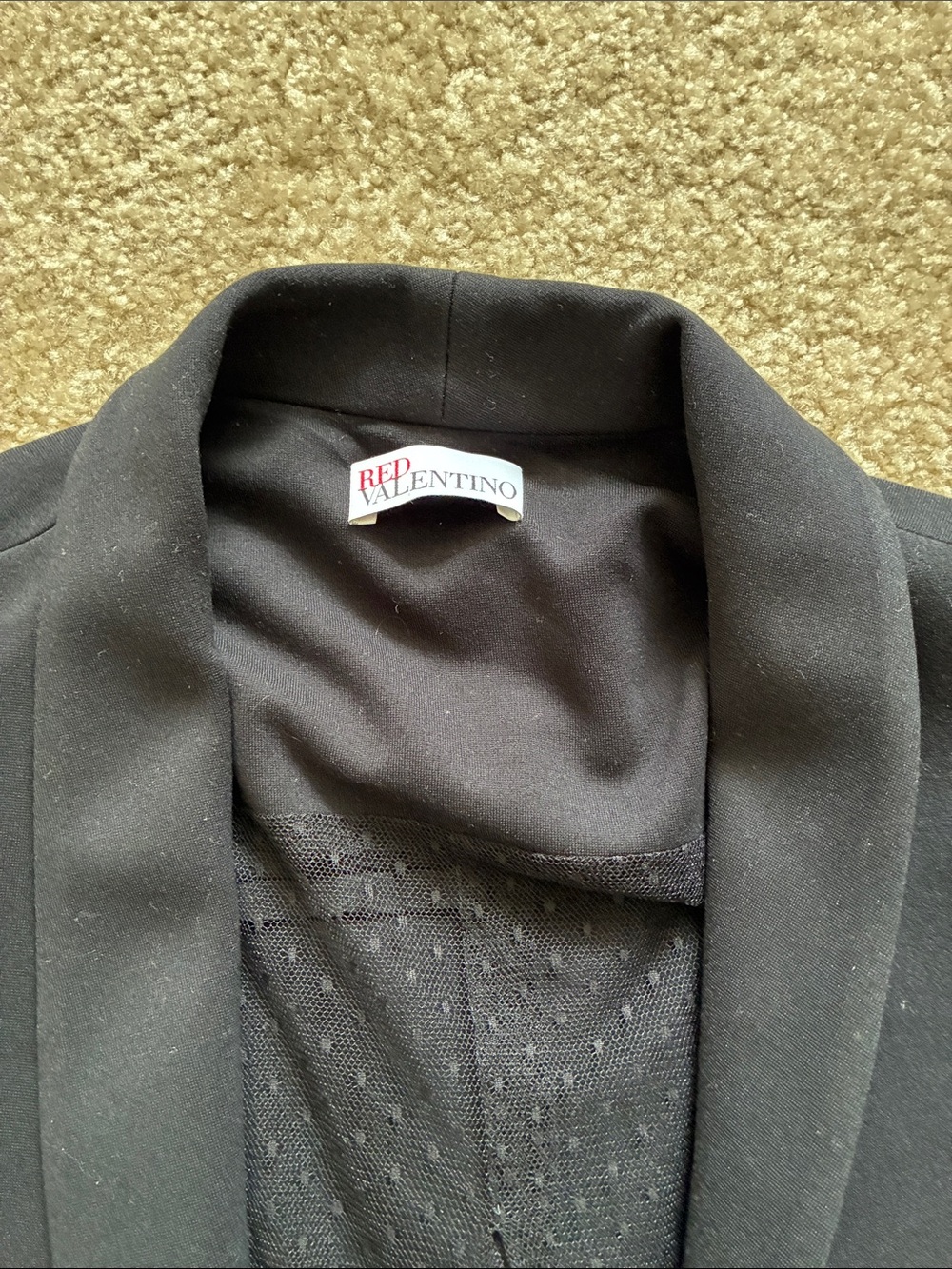RED Valentino Women's Black Blazer Shawl Collar - Career